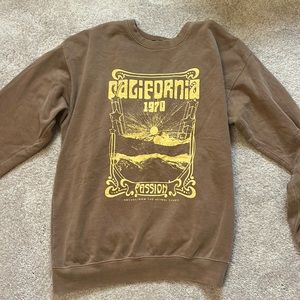 Brown vintage California fleece sweatshirt